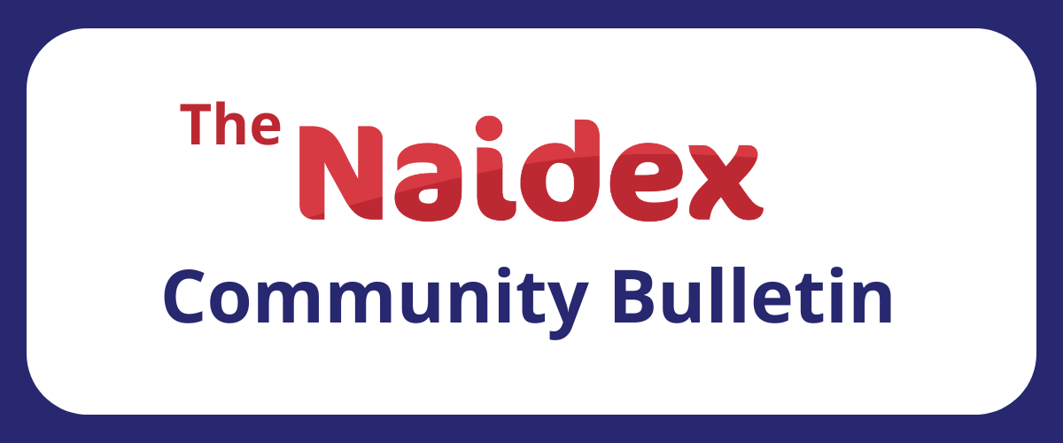 Naidex Community Bulletin banner
